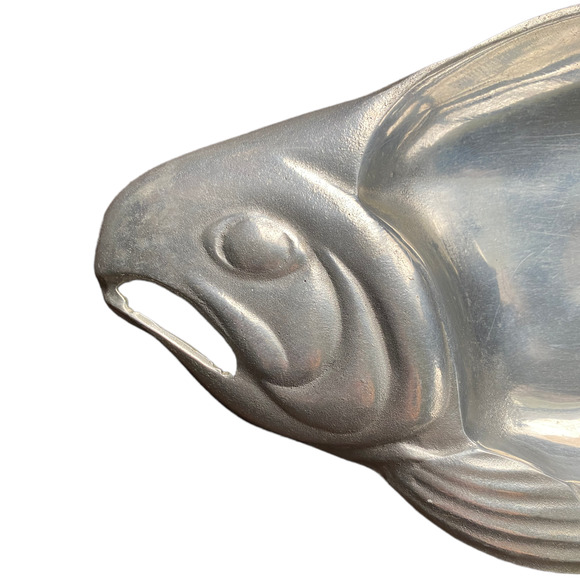 Salmon Shaped Serving Platter Pewtarex - Picture 2 of 13